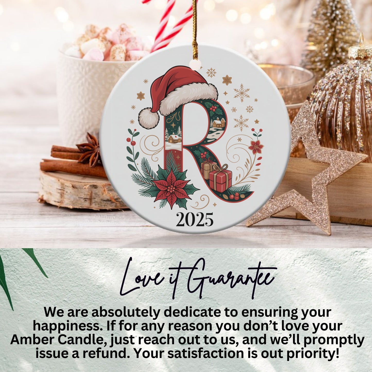 Personalized Initial Christmas Ornament 2025 product