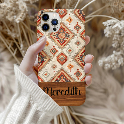 Custom Name Aztec Pattern Phone Case for iPhone 12