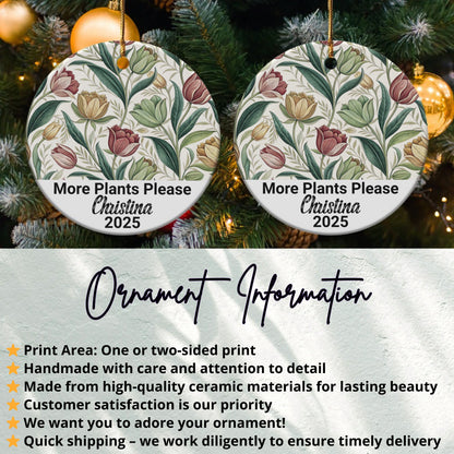 More Plants Please Personalized Christmas Ornament product