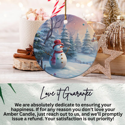 Snowman Scene Christmas Ornament product type