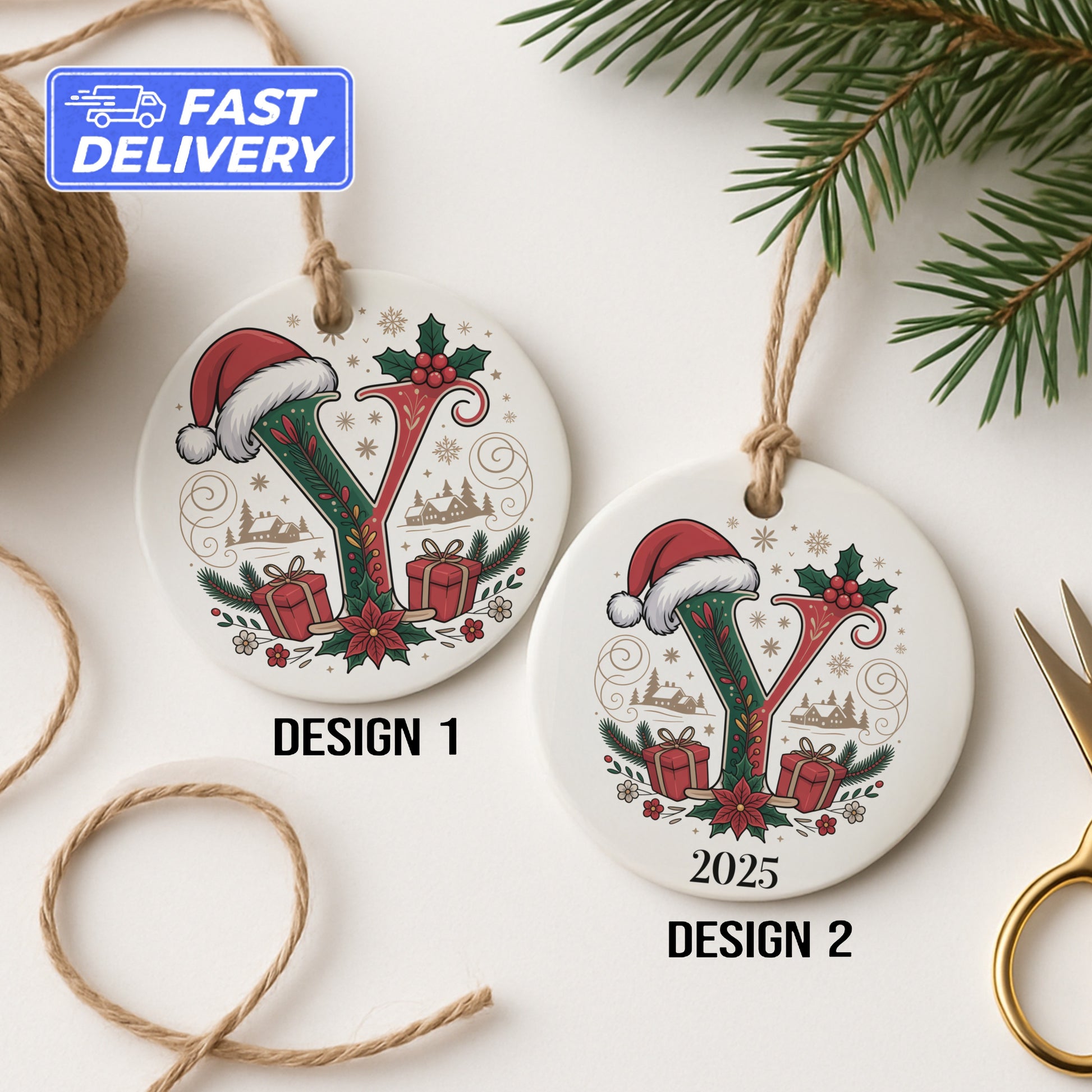 Santa Hat Christmas Ornament 2025 Design Holiday product
