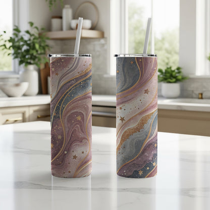 Celestial Themed Tumbler with Reusable Straw  Product