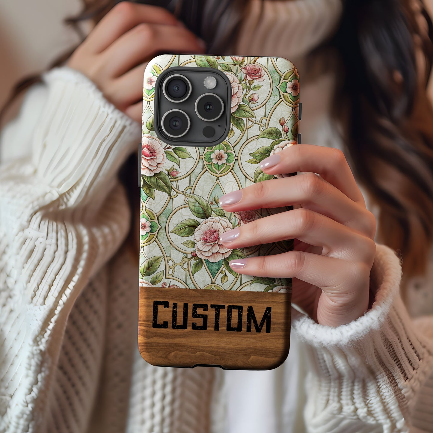 Custom Floral Design iPhone Case Product