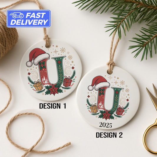 Personalized Christmas Ornaments Initial U product type