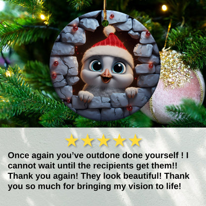 Festive Christmas Ornament with Adorable Bird product