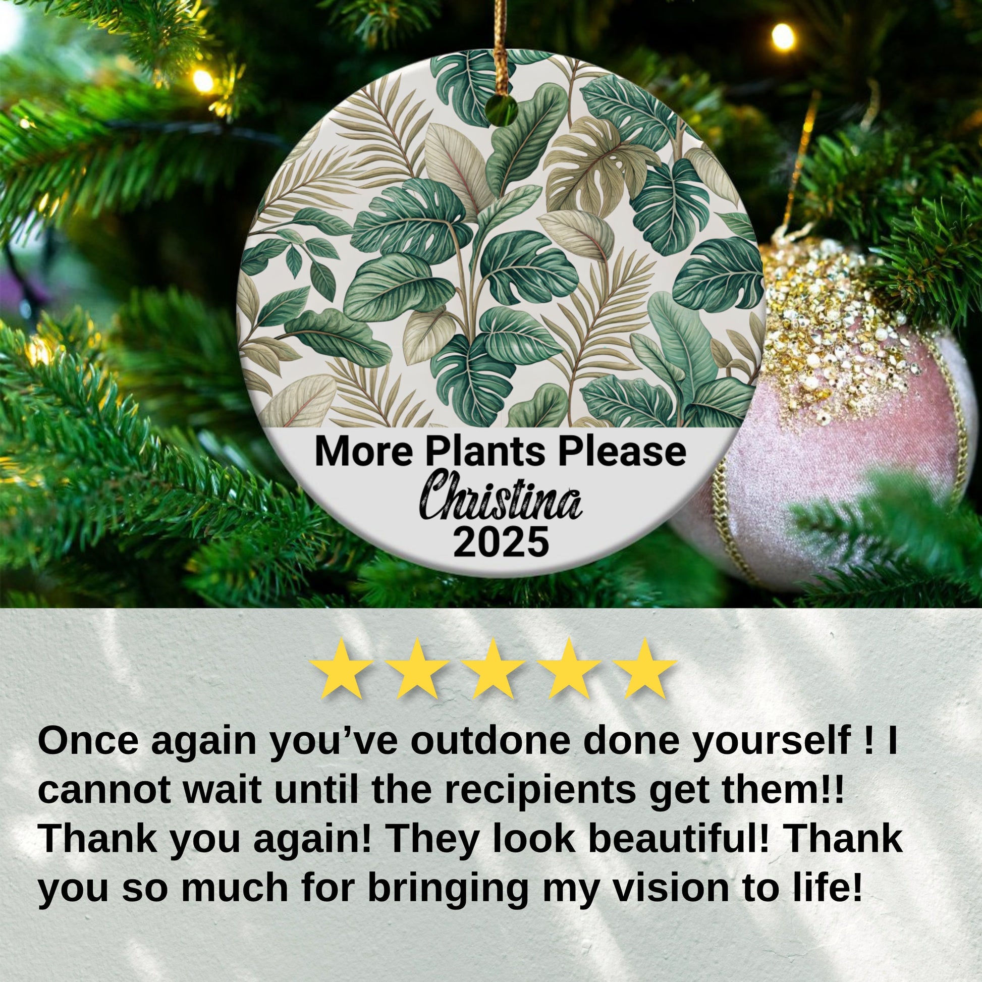 Personalized Custom Plants Please Ornament product