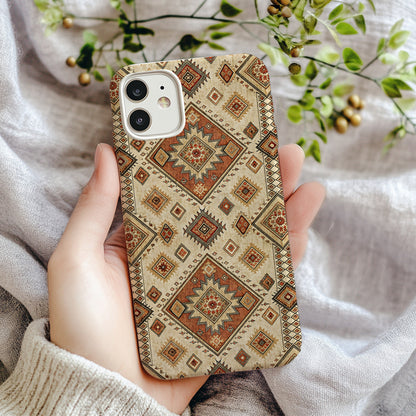 Vintage Ethnic Diamond Pattern Personalize it Custom Phone Case - Walk Greener