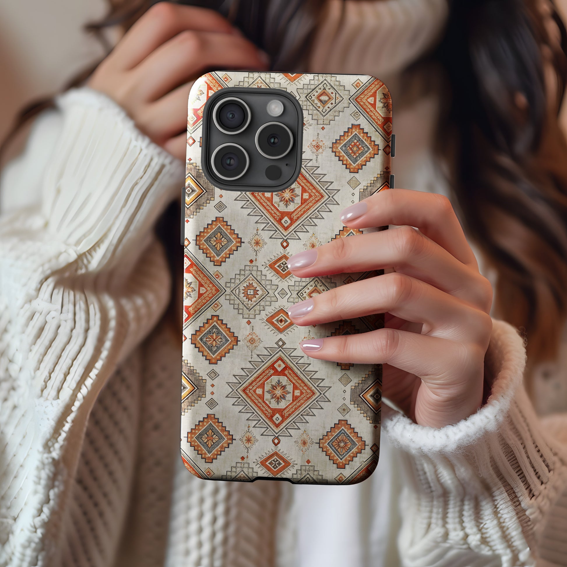 Colorful Geometric Pattern Phone Case for Stylish Protection
