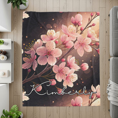 Personalized Floral Design with Kimberly Throw Blanket