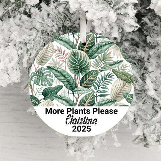 More Plants Please Personalized Ornament product