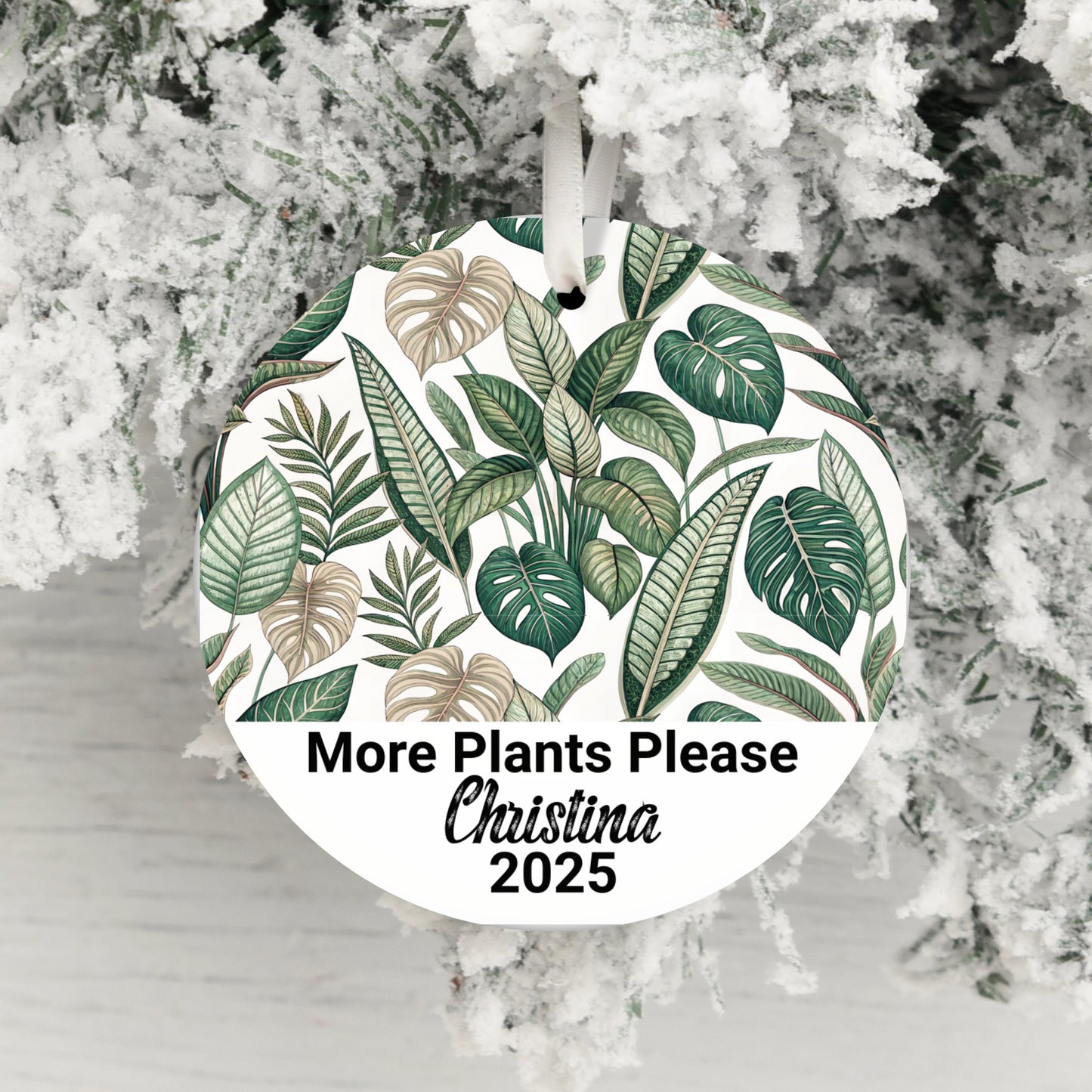 More Plants Please Custom Christmas Ornament product type