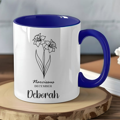 Personalized Narcissus December Deborah Mug