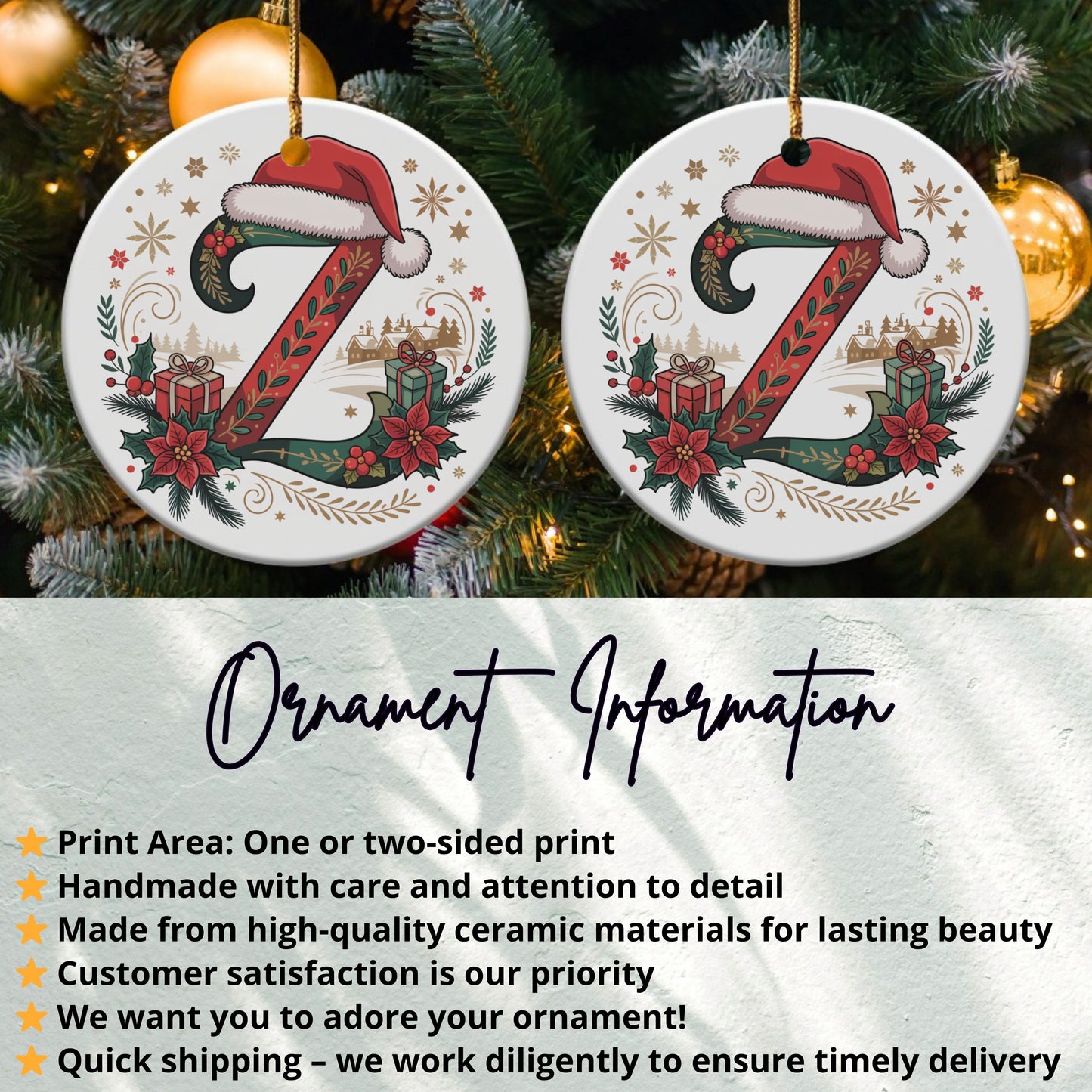 Festive Personalized Christmas Ornament product type