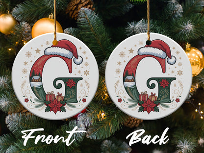 Personalized Santa Hat Christmas Ornament product type