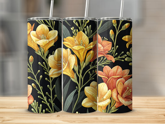 Vibrant Floral Design Insulated Tumbler Product
