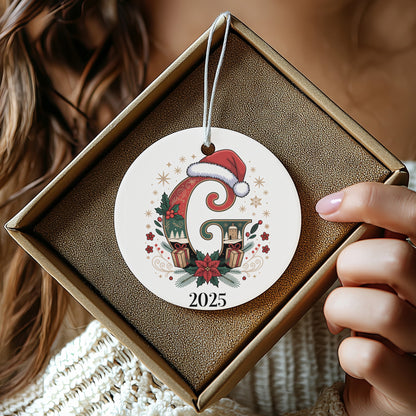 Personalized 2025 Initial Christmas Ornament product