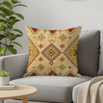 Geometric Tribal Pattern in Earth Tones Pillows & Pillow Cases - Walk Greener