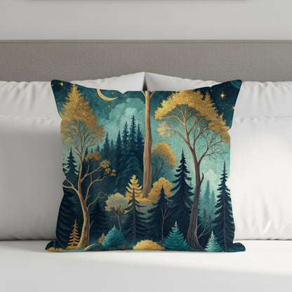 Enchanted Forest Design Decorative Throw Pillow