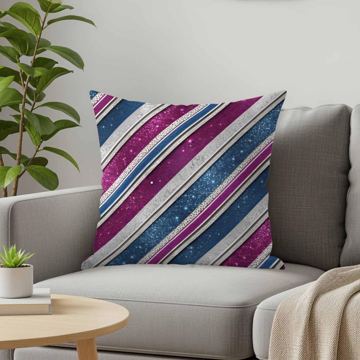 Vibrant Striped Decorative Throw Pillow for Home Decor