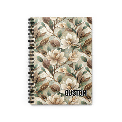 Elegant Floral Design Custom Notebook