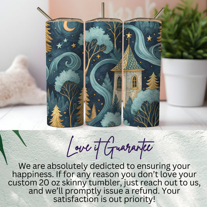 Mystical Night Forest Custom 20 oz Skinny Tumbler