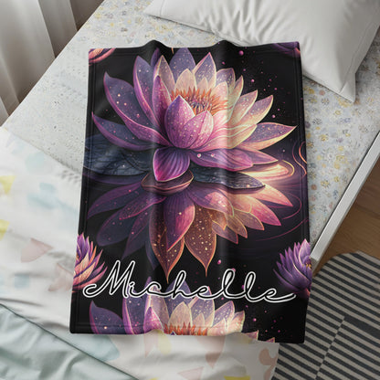 Personalized Lotus Flower Graphic Custom Name Creation - Walk Greener