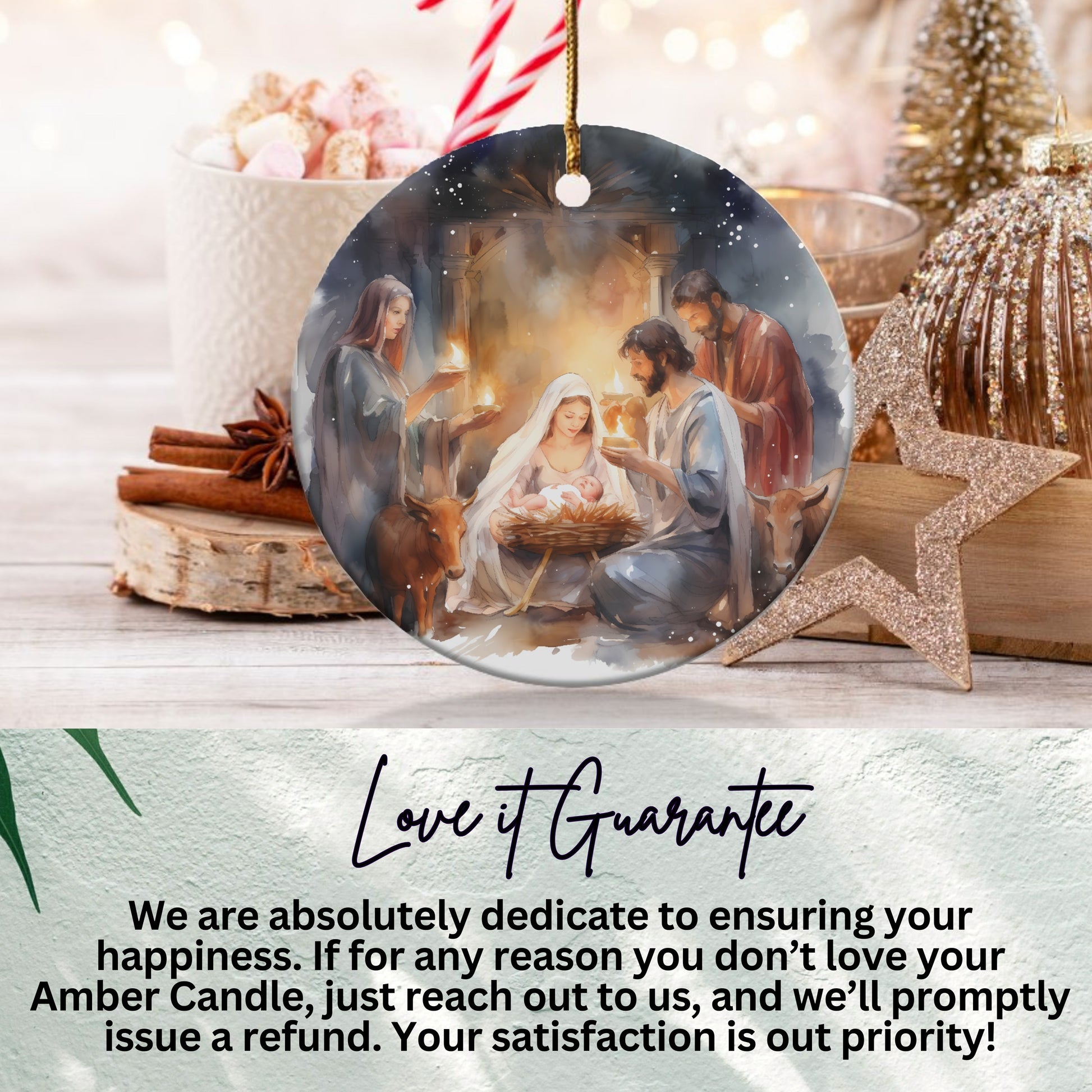 Holy Family Nativity Scene Ornament product