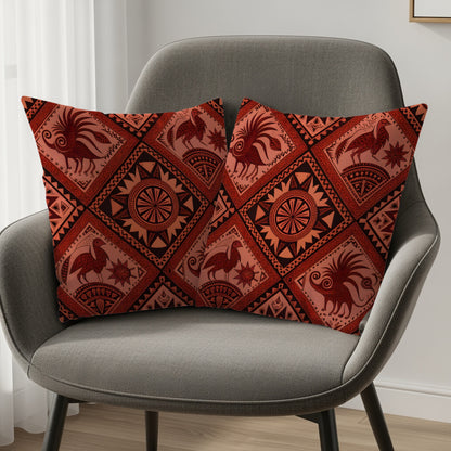 Red and Black Decorative Farm Animal Throw Pillows