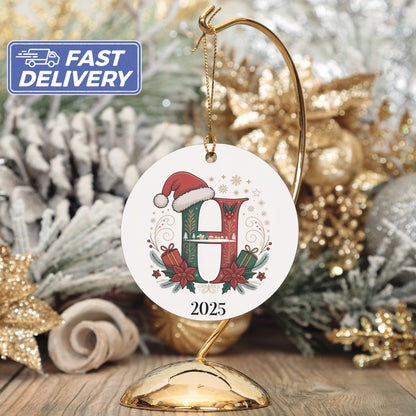 Personalized Christmas Ornament with Santa Hat product