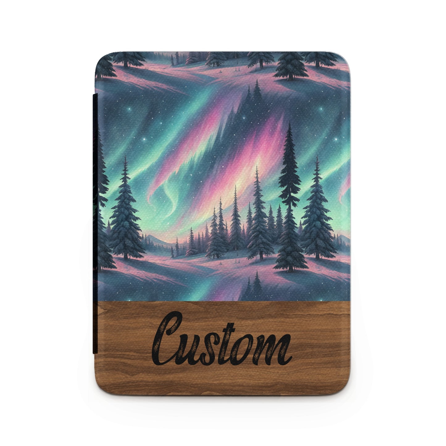 Custom Northern Lights Design E-Reader Cover