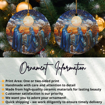Nativity Scene Ceramic Ornament for Holiday Décor product