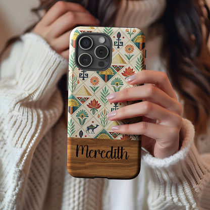 Personalized Floral Boho Pattern Phone Case with Meredith
