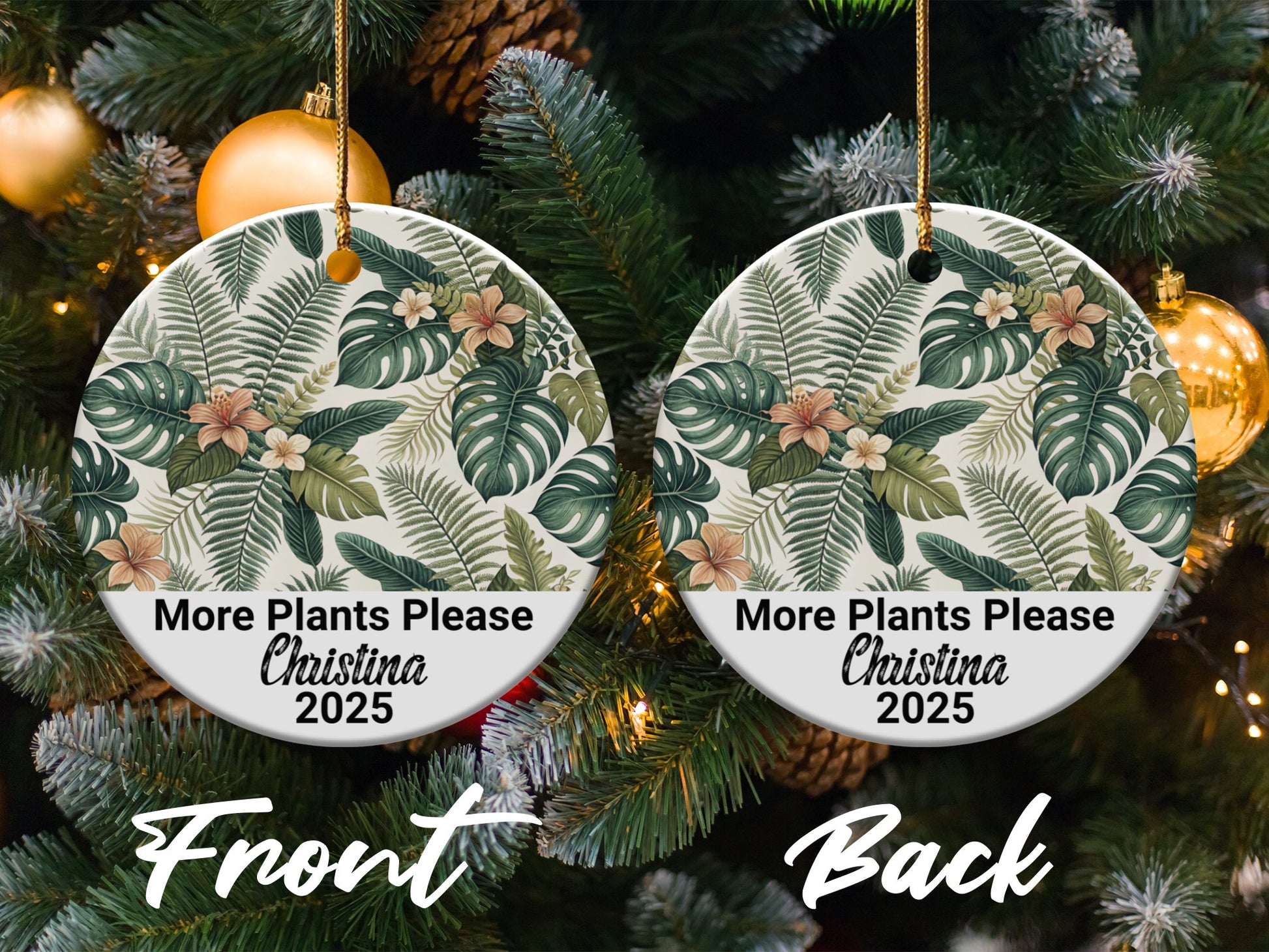 More Plants Please Personalized Ornament product type
