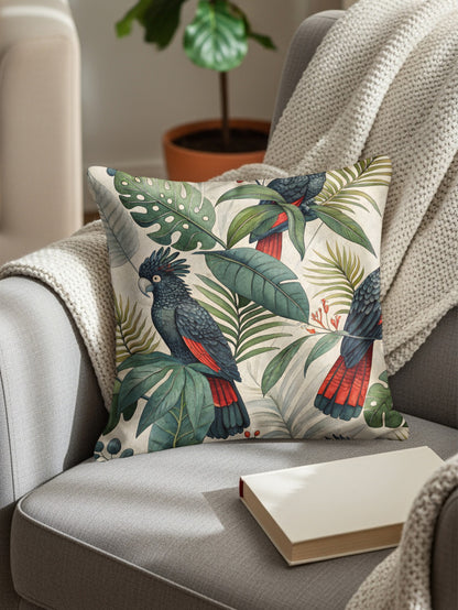 Tropical Parrot Print Decorative Throw Pillow Cushion