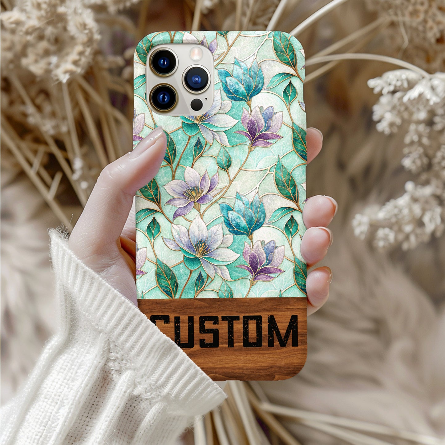 Custom Floral Design Protective Phone Case