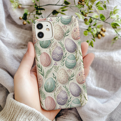 Painted Easter Eggs Pattern Pastel Colors Floral Custom Phone Case - Walk Greener
