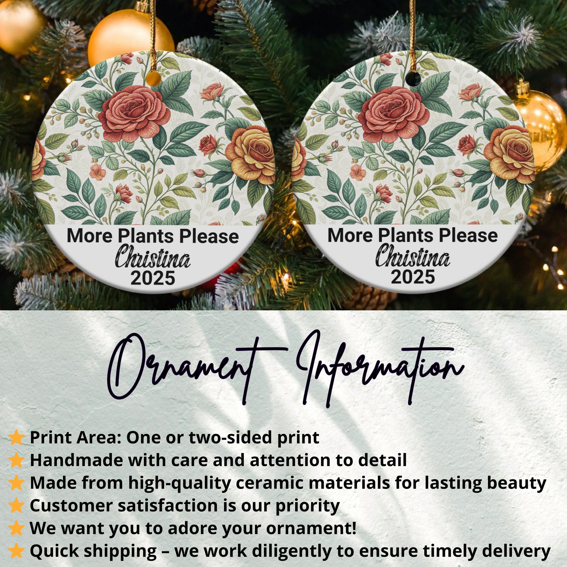 Beautiful Festive Floral Ornament Keepsake product type