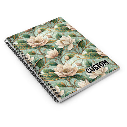 Floral Pattern Spiral Bound Custom Notebook