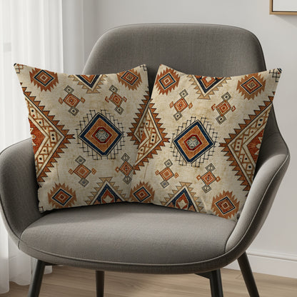 Southwestern Geometric Pattern Decorative Pillow Set