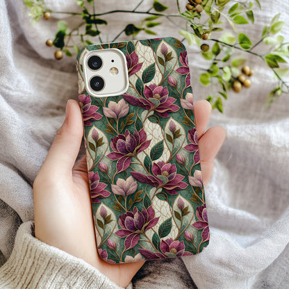 Floral Patterned Protective Phone Case Cover