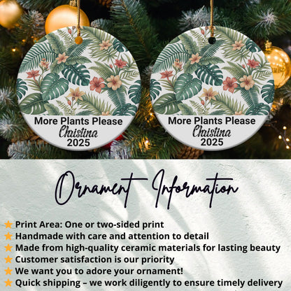 More Plants Please Personalized Ornament product