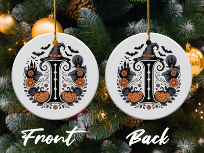 Halloween Monogram Letter I Ornaments Holiday product