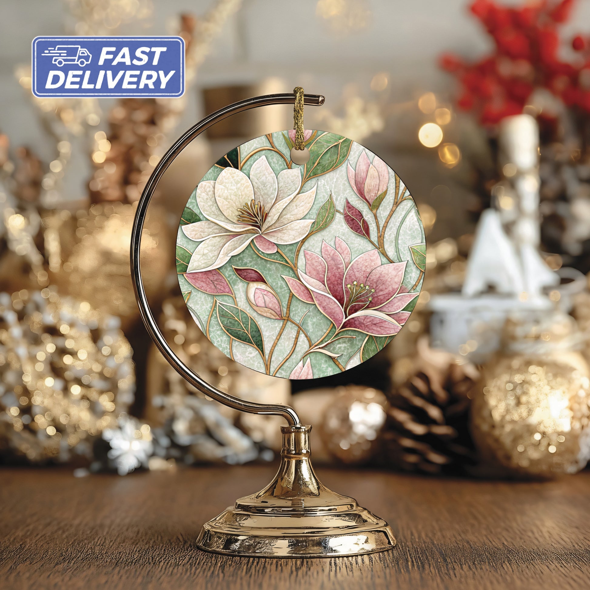 Fast Delivery Floral Ornament on Elegant Stand