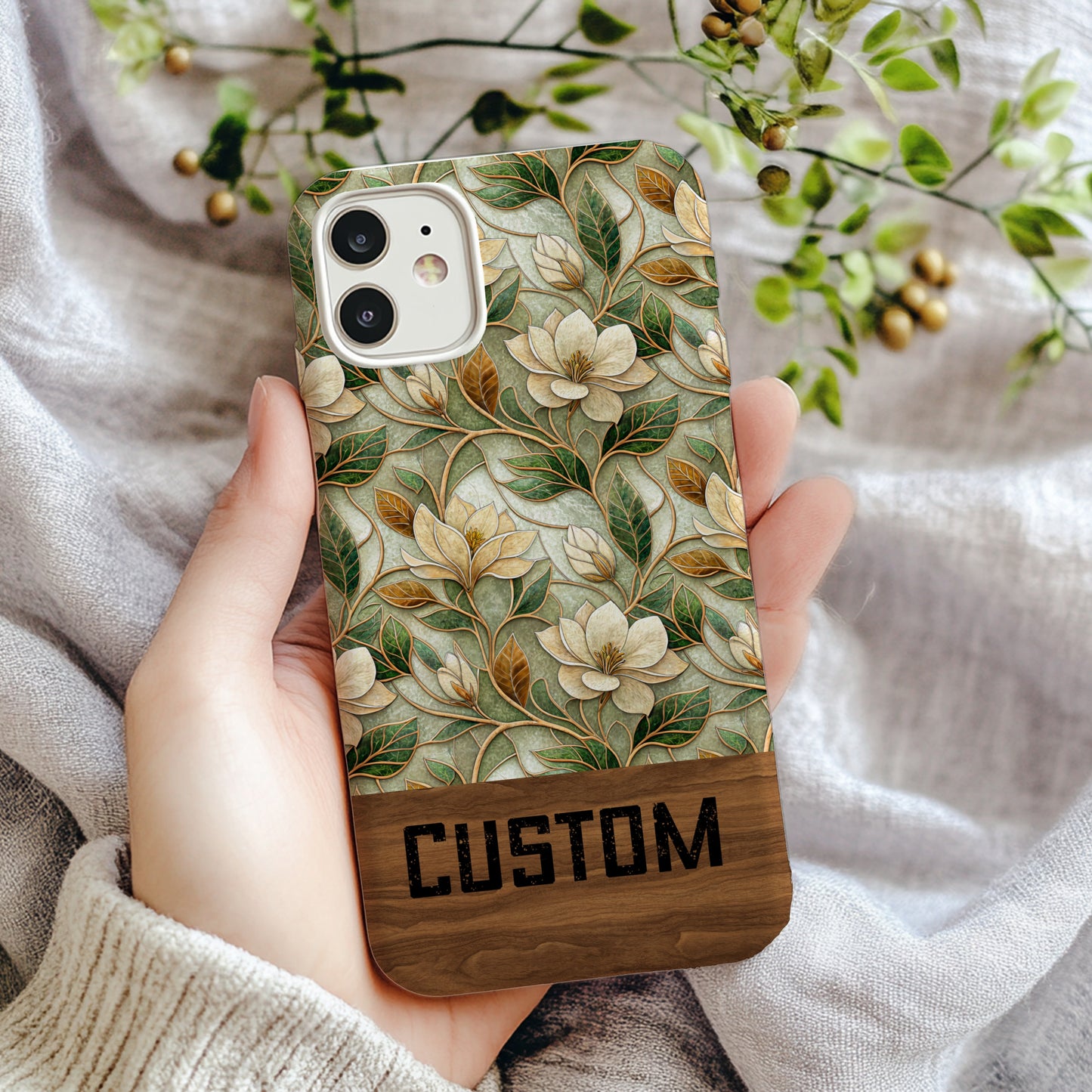Floral Design Custom Phone Case for Personalized Style