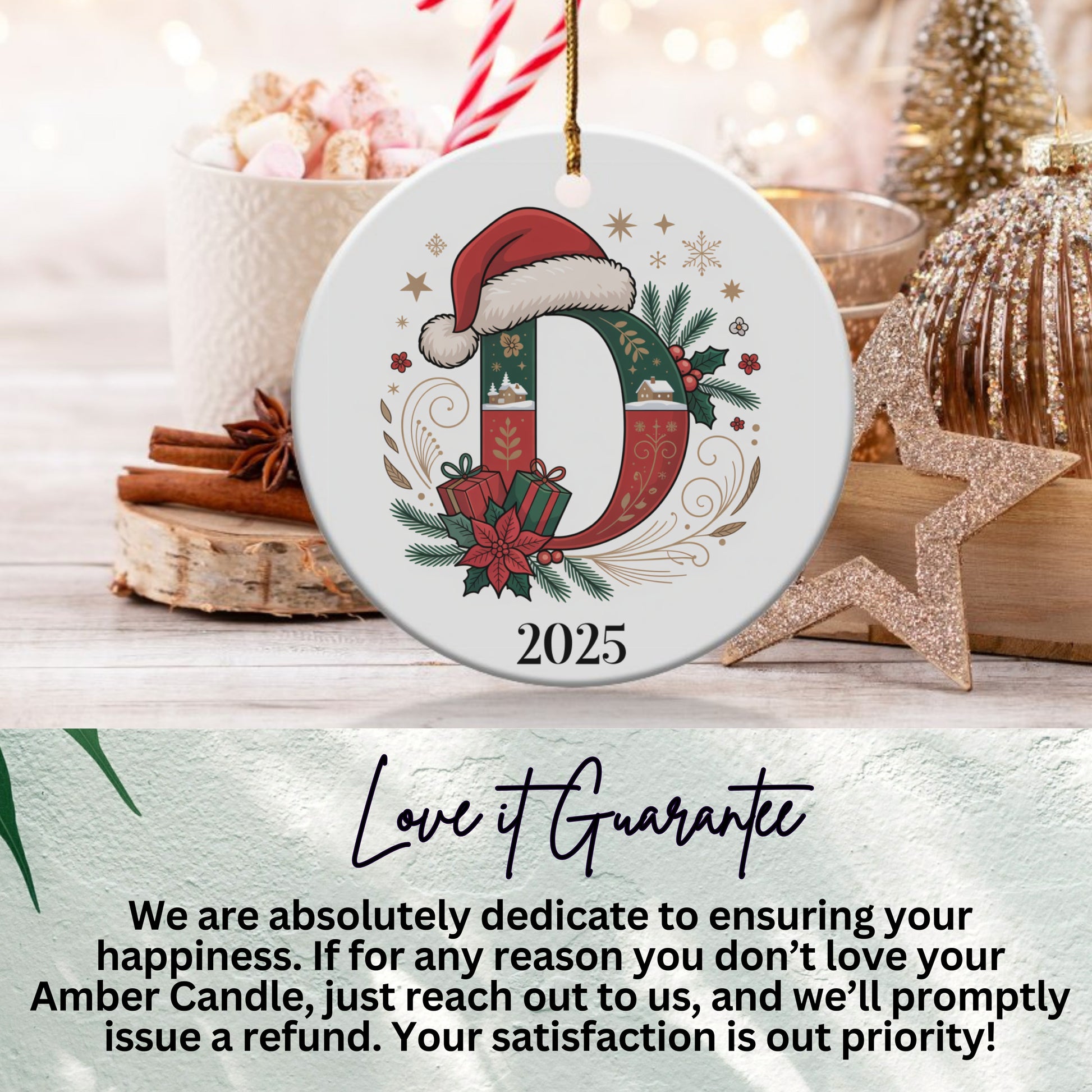 Personalized Christmas 2025 Hanging Ornament product type