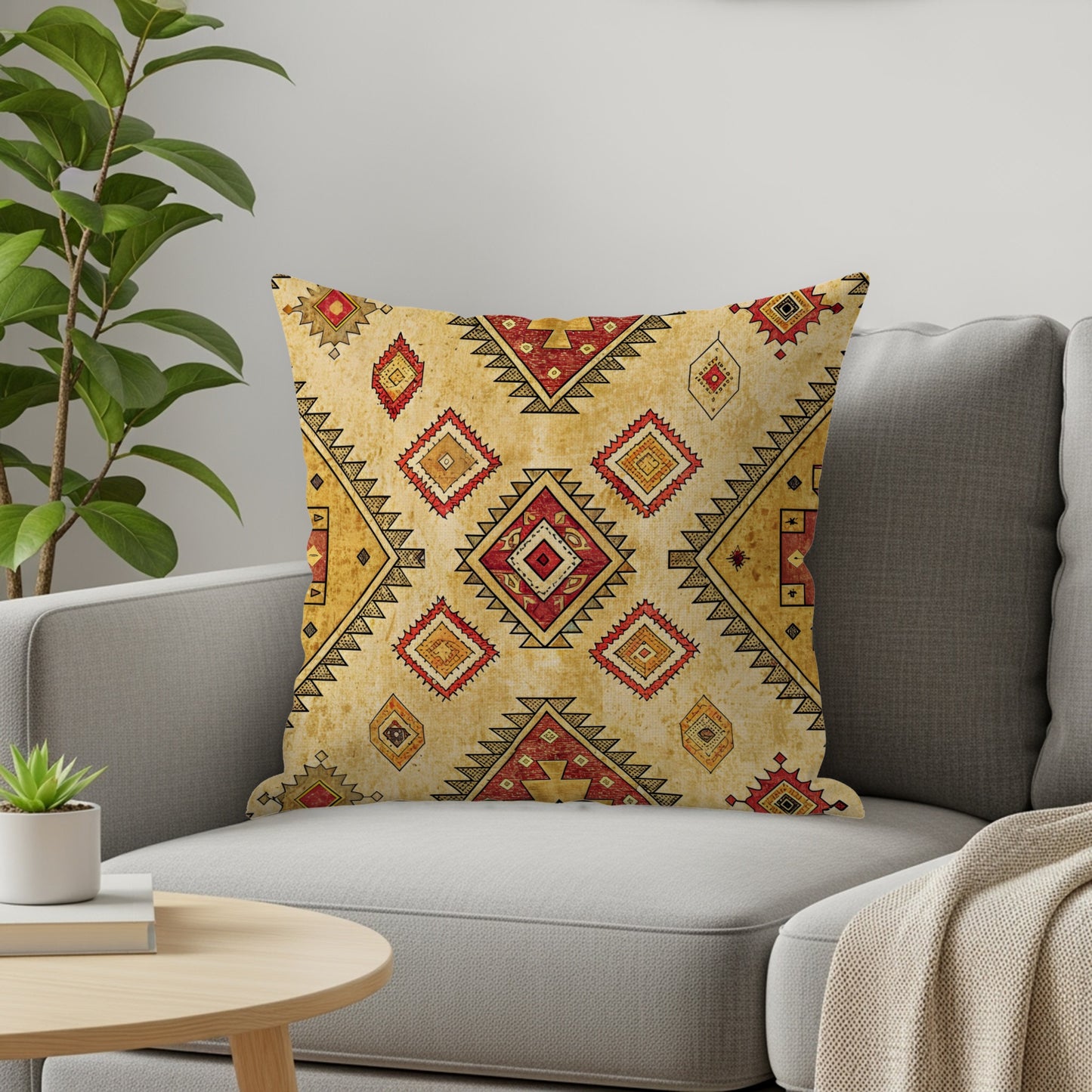 Colorful Southwestern Geometric Pattern Cushion Cover