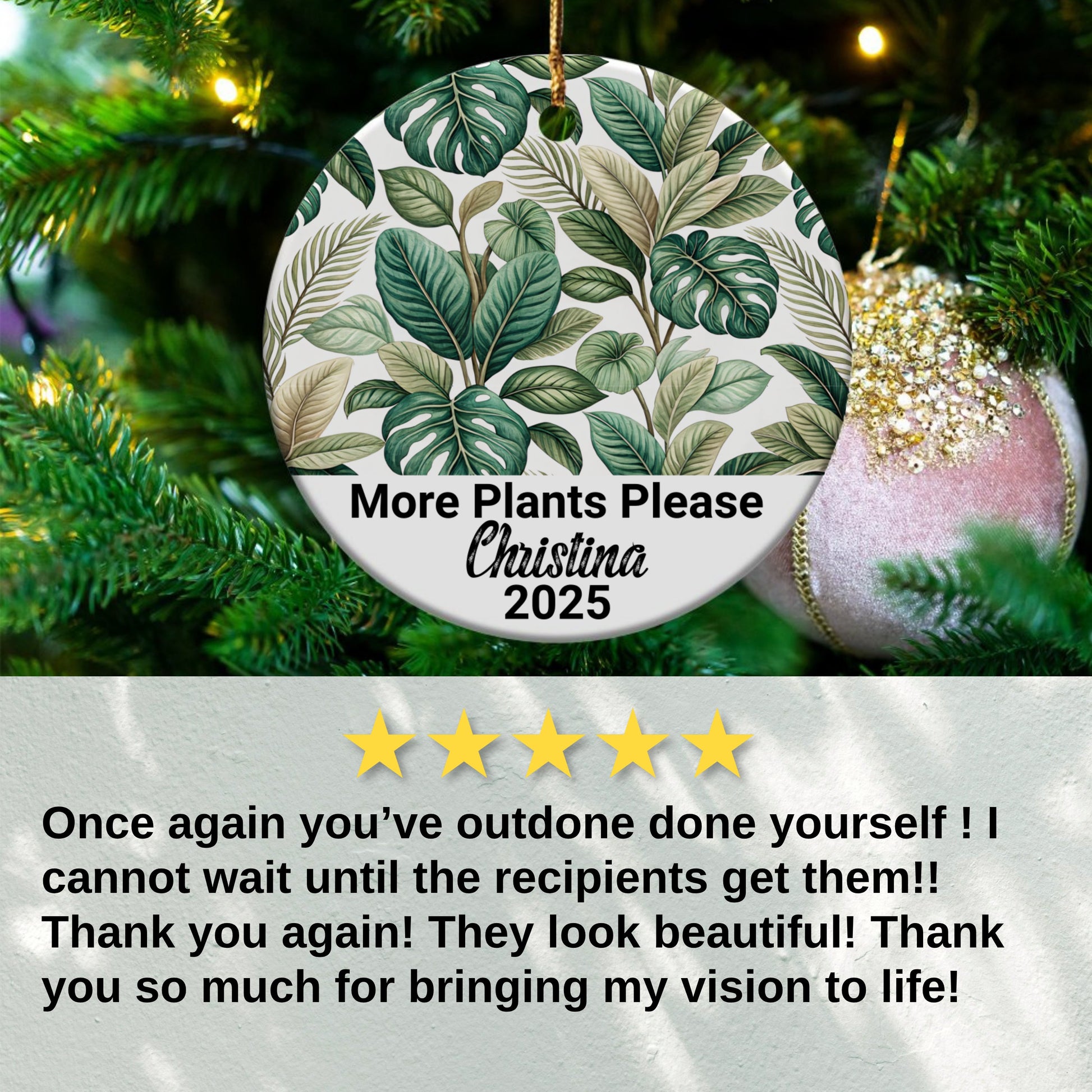 More Plants Please 2025 Custom Ornament product