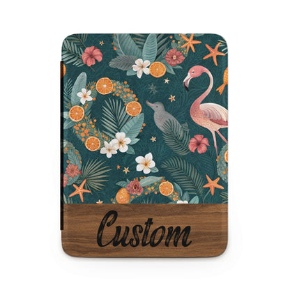 Custom Flamingo and Tropical Design Cutting Board