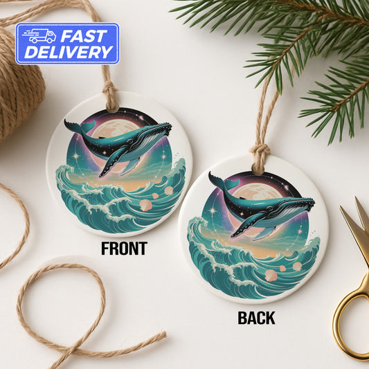 Majestic Whale Design Double-Sided Ornament product