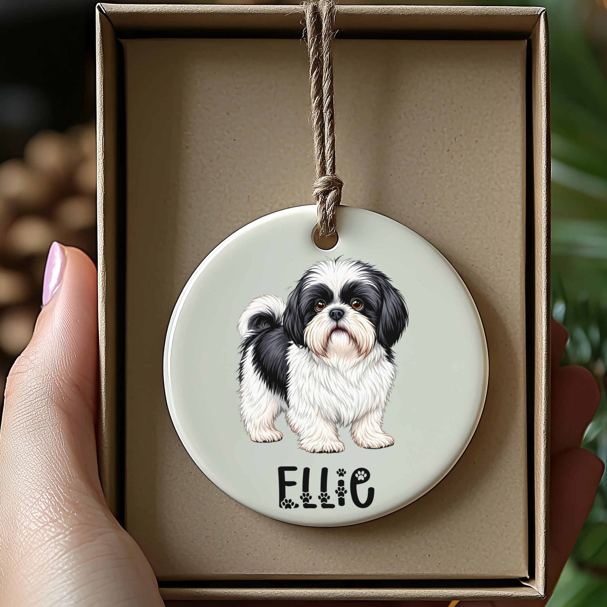 Personalized Shih Tzu Dog Ornament Gift Product